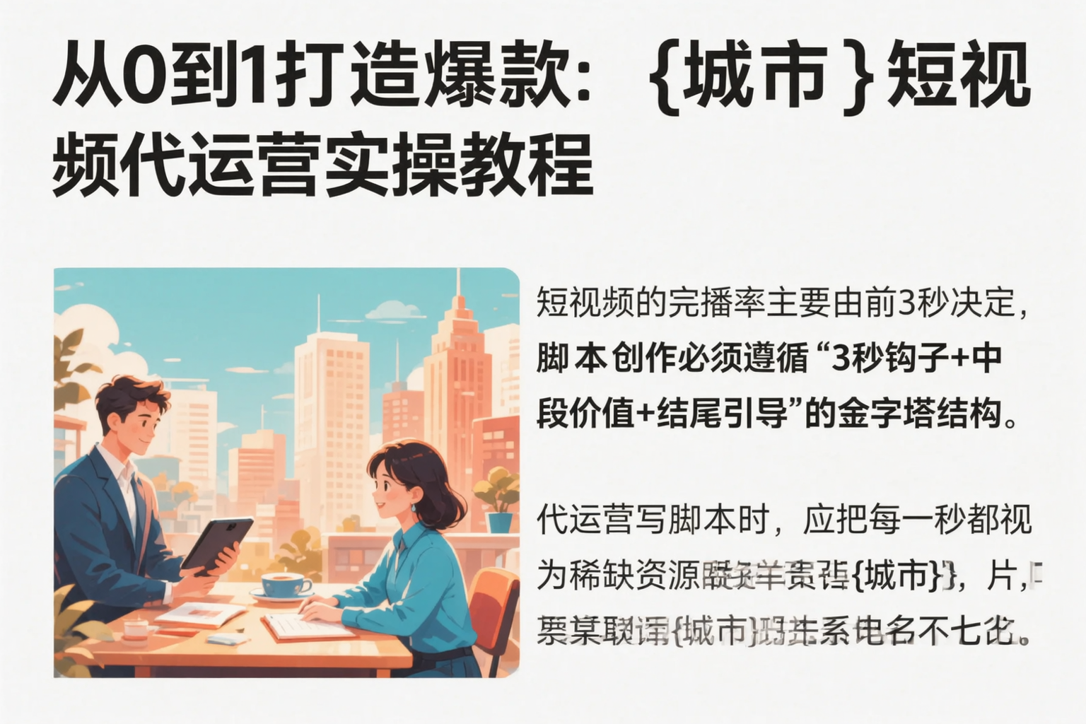 从0到1打造爆款：武汉短视频代运营实操教程