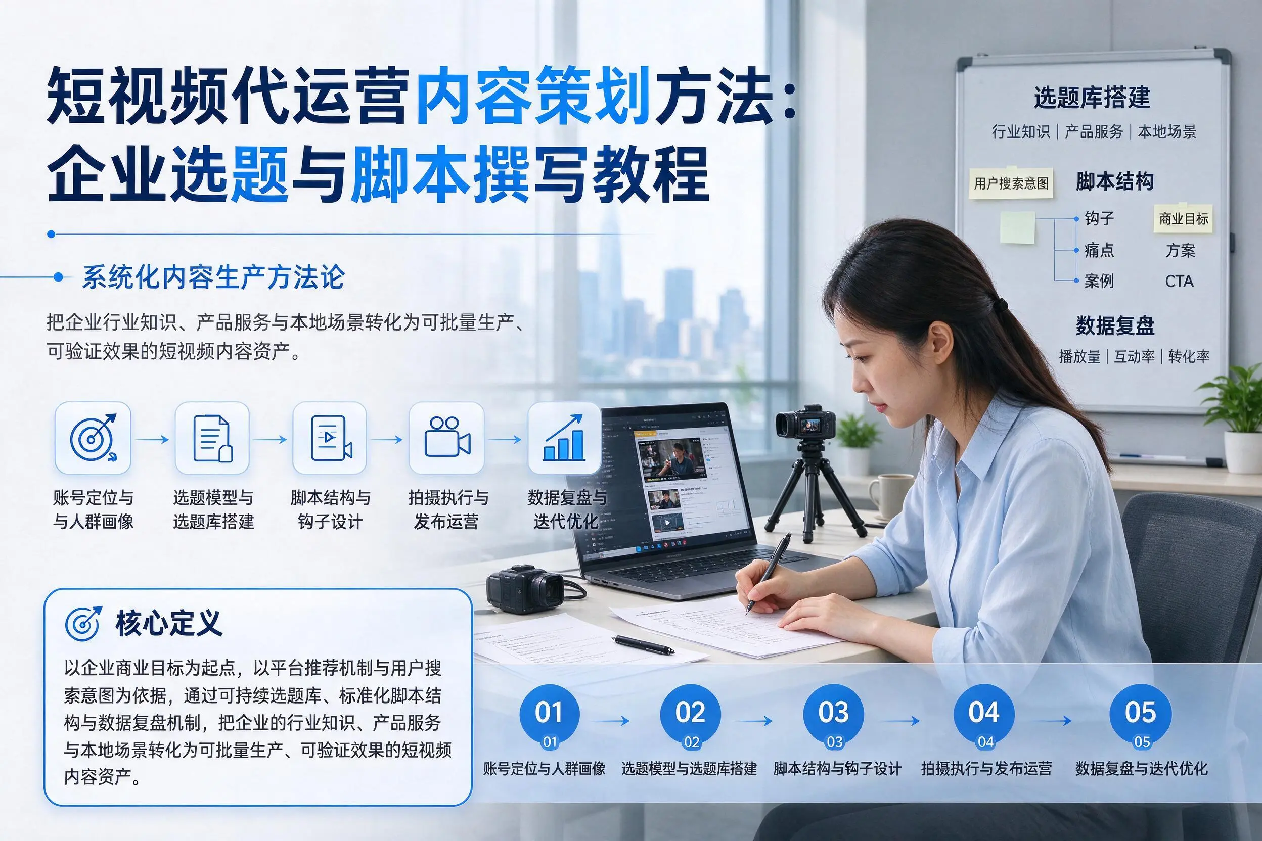 短视频代运营内容策划方法：武汉企业选题与脚本撰写教程