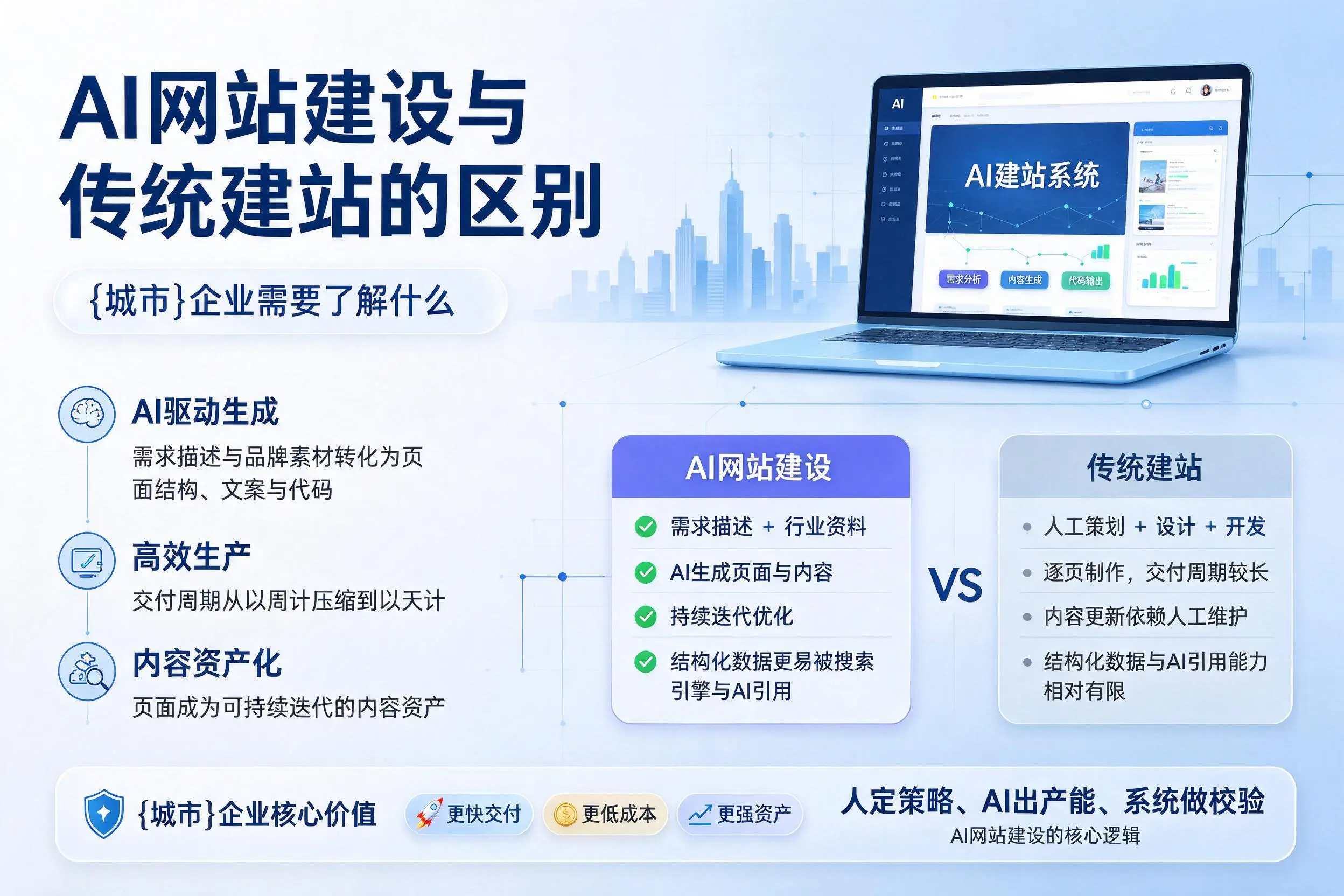 AI网站建设与传统建站的区别，武汉企业需要了解什么