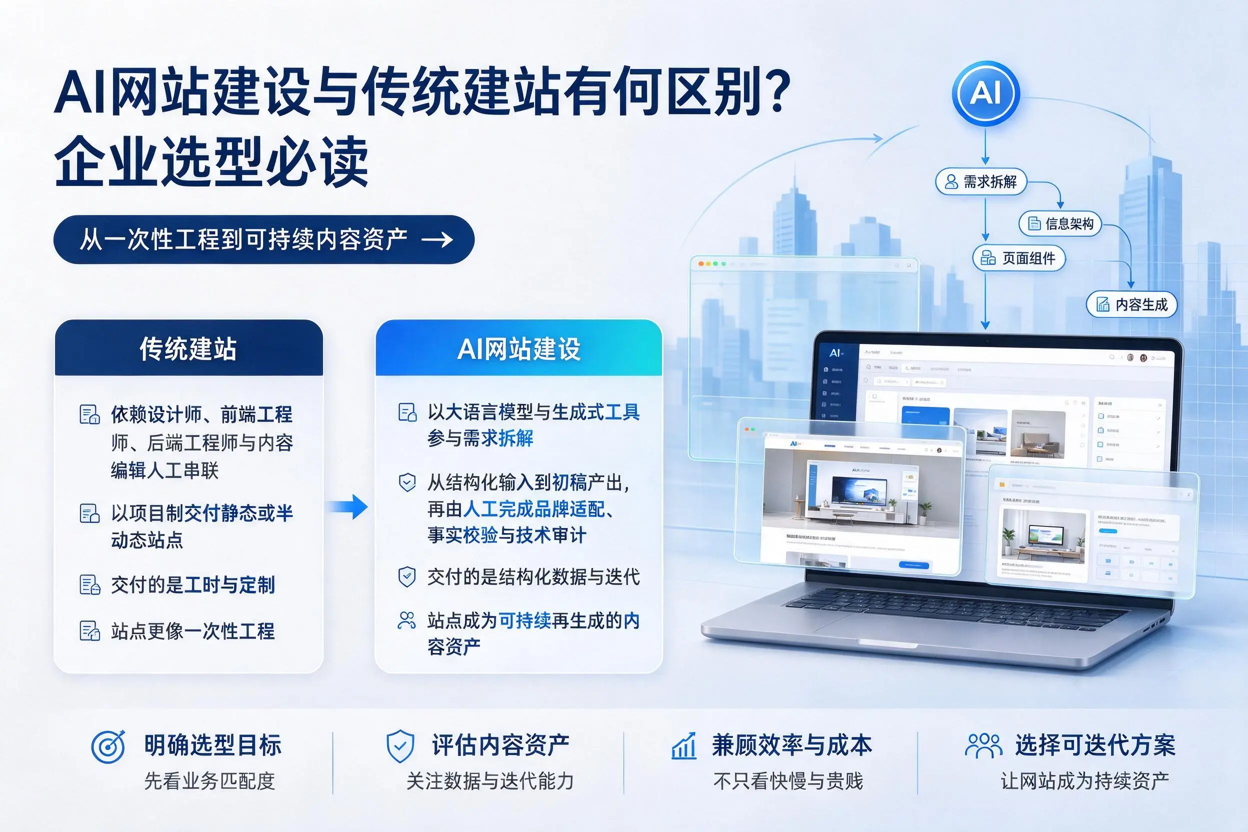 AI网站建设与传统建站有何区别?武汉企业选型必读