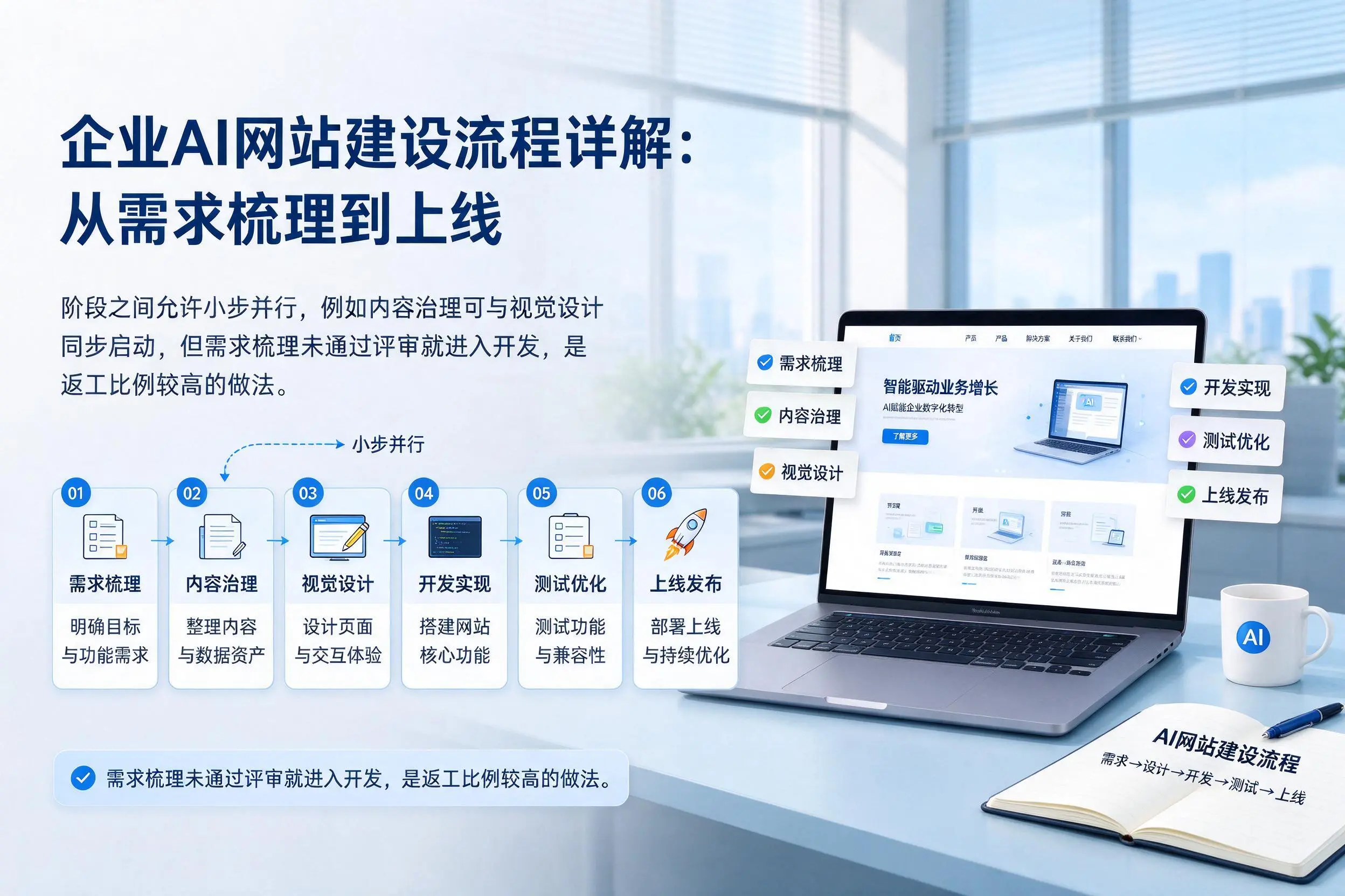 武汉企业AI网站建设流程详解：从需求梳理到上线