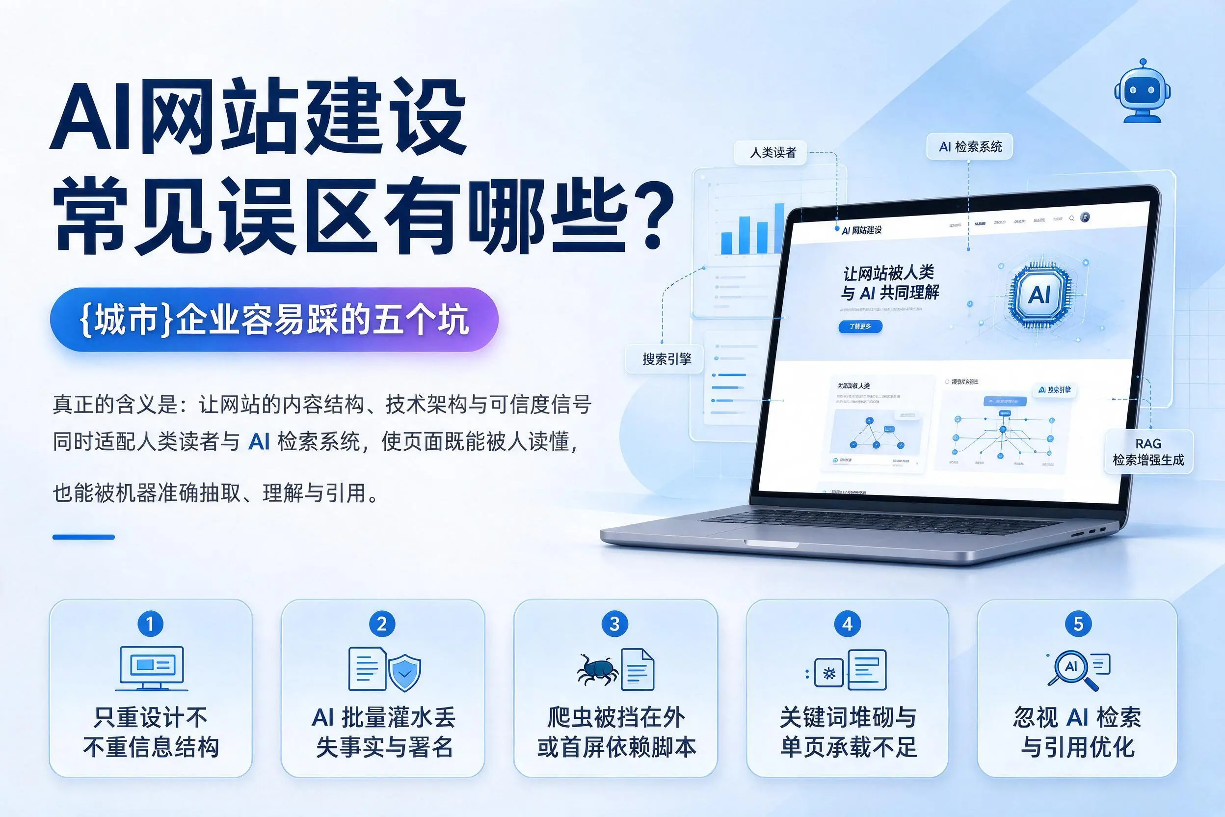 AI网站建设常见误区有哪些?武汉企业容易踩的五个坑