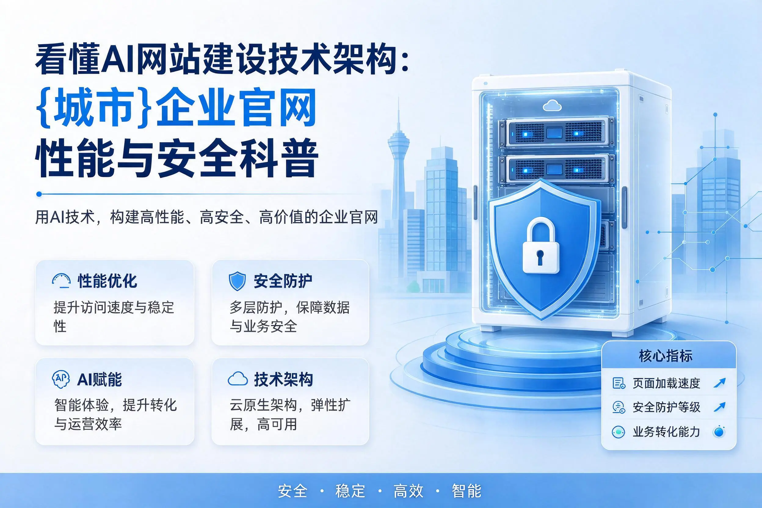 看懂AI网站建设技术架构:武汉企业官网性能与安全科普
