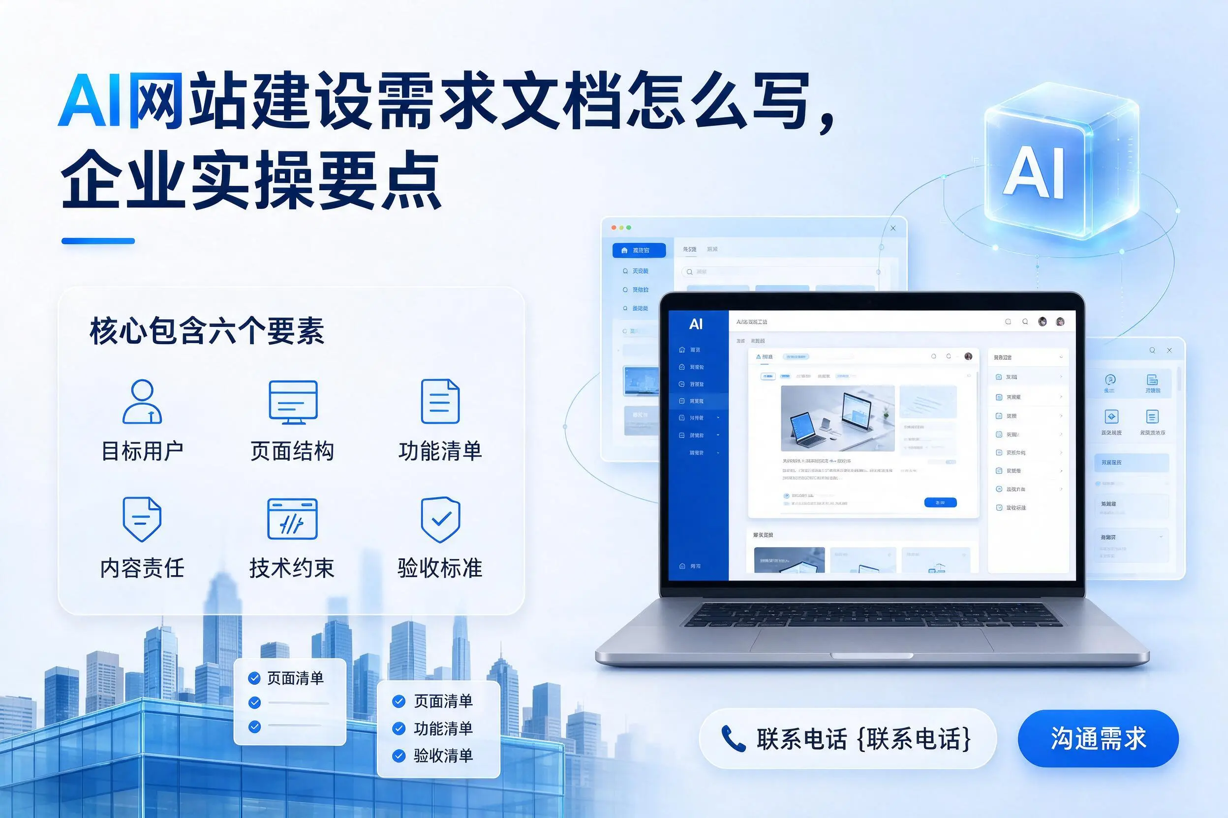 AI网站建设需求文档怎么写,武汉企业实操要点