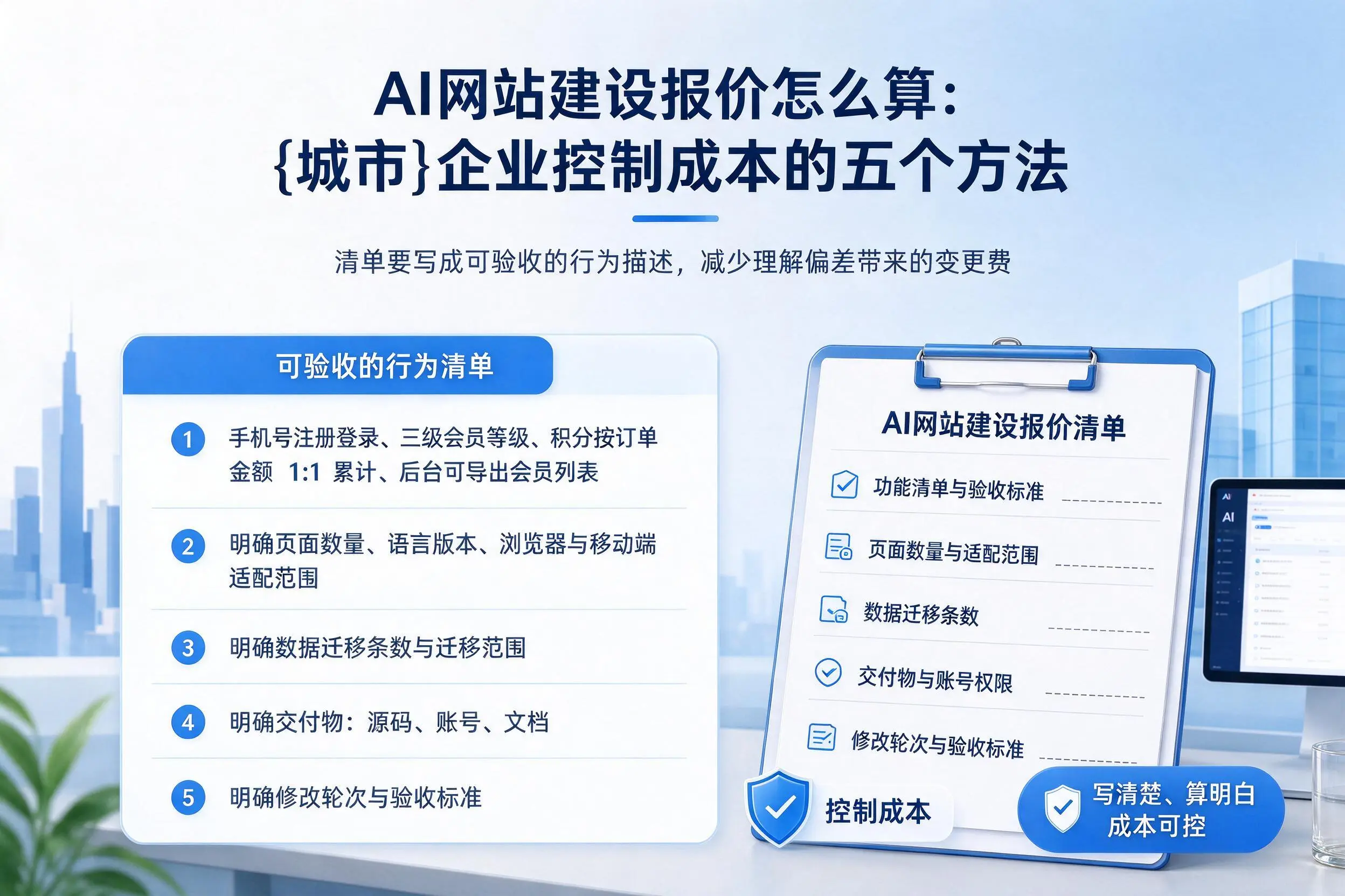 AI网站建设报价怎么算:武汉企业控制成本的五个方法
